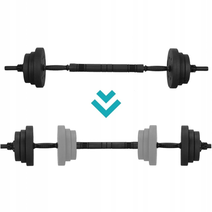 Set de greutati multifunctionale transformabil in gantere, kettlebell, haltera, total 40 kg [6]