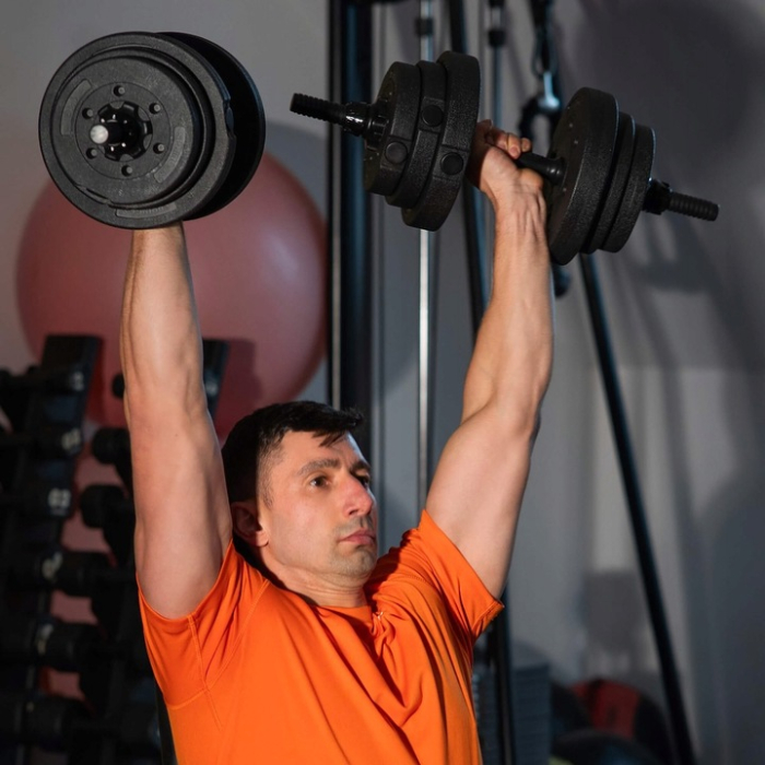 Set de greutati multifunctionale transformabil in gantere, kettlebell, haltera, total 40 kg [3]