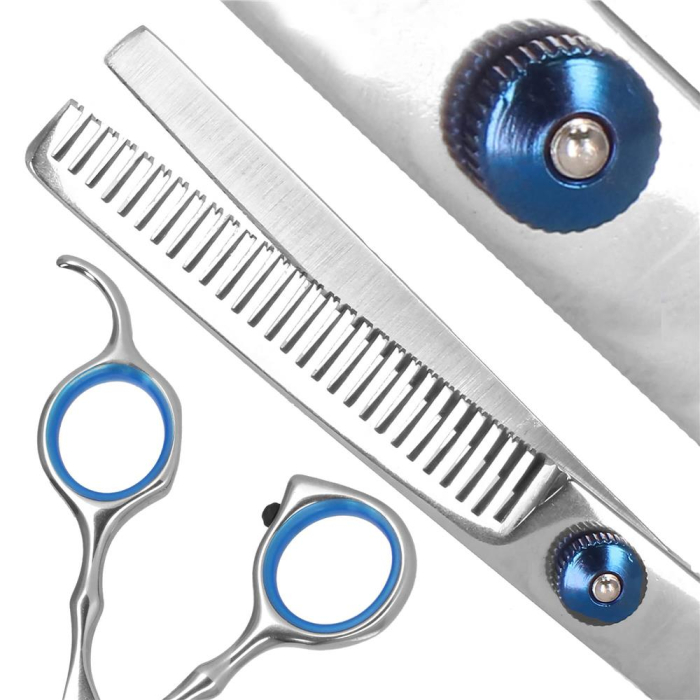 Set de ingrijire pentru animale de companie, cu 4 foarfece pentru tuns si accesorii [13]