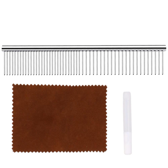 Set de ingrijire pentru animale de companie, cu 4 foarfece pentru tuns si accesorii [14]