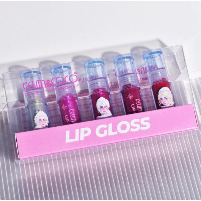 Set de Machiaj Kevin&Coco, 30 de Culori, Farduri de Pleoape, Iluminatoare Lichide, Lip Gloss-uri, Blush, Glitter, Model Regina Ghetii, 24.5x21.2x8.7 cm, Multicolor [7]