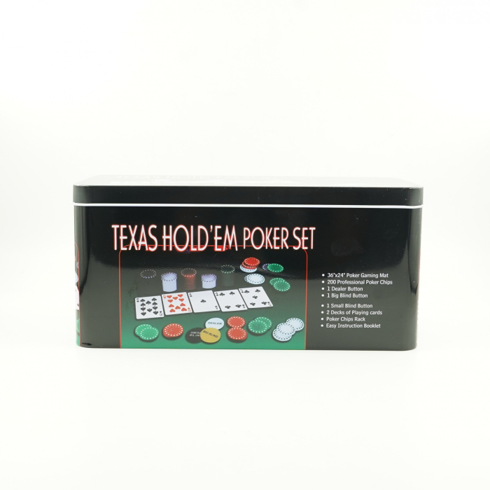 Set de Poker Complex cu 200 de jetoane , Include 2 seturi de carti, Texas Hold`em set, portabil, cutie depozitare [11]