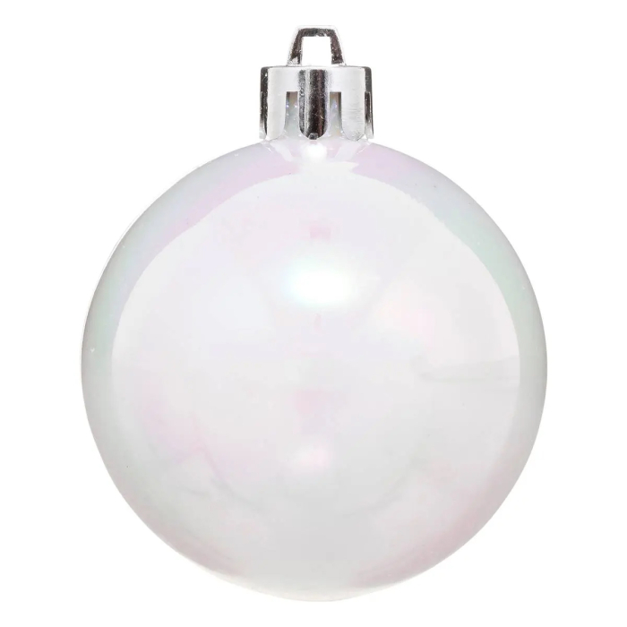 Set decoratiuni Craciun, 44 piese, cu globuri, ghirlanda si varf de brad, rosu si alb [16]