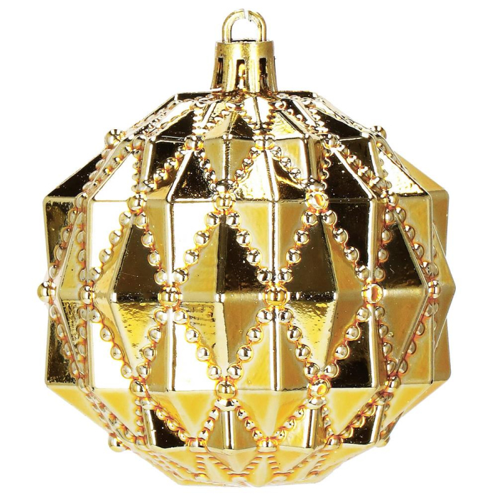 Set globuri de Craciun, 16 bucati, 8cm, 6 modele, negru auriu [4]