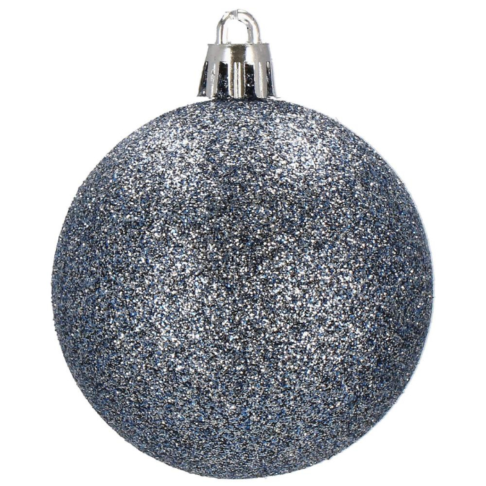 Set globuri de Craciun, 20 bucati, 3 modele, 4cm, albastru marin [6]