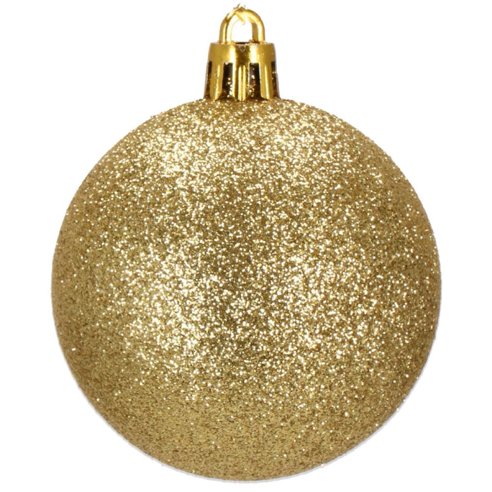 Set globuri de Craciun, 20 bucati, 3 modele, 4cm, auriu [4]