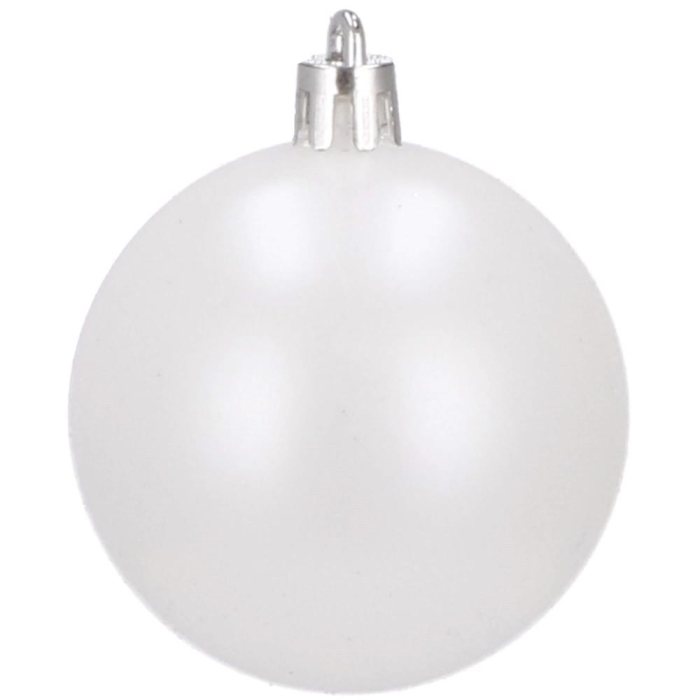 Set globuri de Craciun, 20 bucati, 5 modele, 6cm, alb [3]