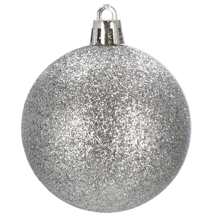 Set globuri de Craciun, 30 bucati, 3 modele, 3cm, argintiu [6]