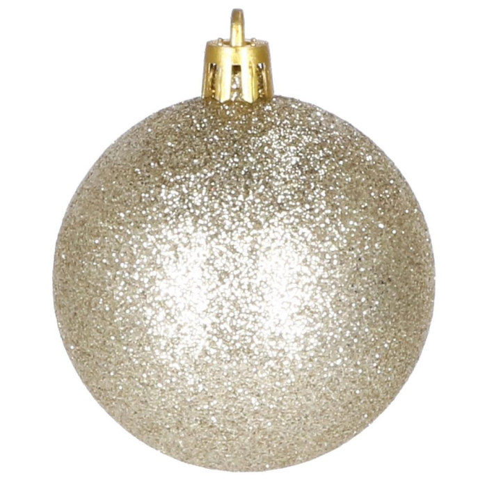 Set globuri de Craciun, 30 bucati, 3 modele, 4/5/6cm, auriu [4]