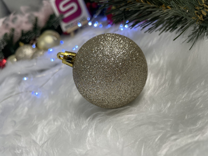 Set globuri de Craciun, 30 bucati, 3 modele, 4/5/6cm, auriu [14]