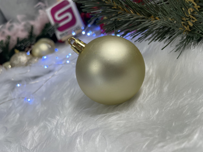 Set globuri de Craciun, 30 bucati, 3 modele, 4/5/6cm, auriu [13]