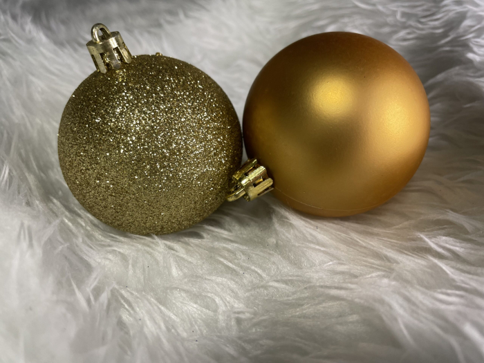 Set globuri de Craciun, 30 bucati, 3 modele, 6cm, auriu [26]