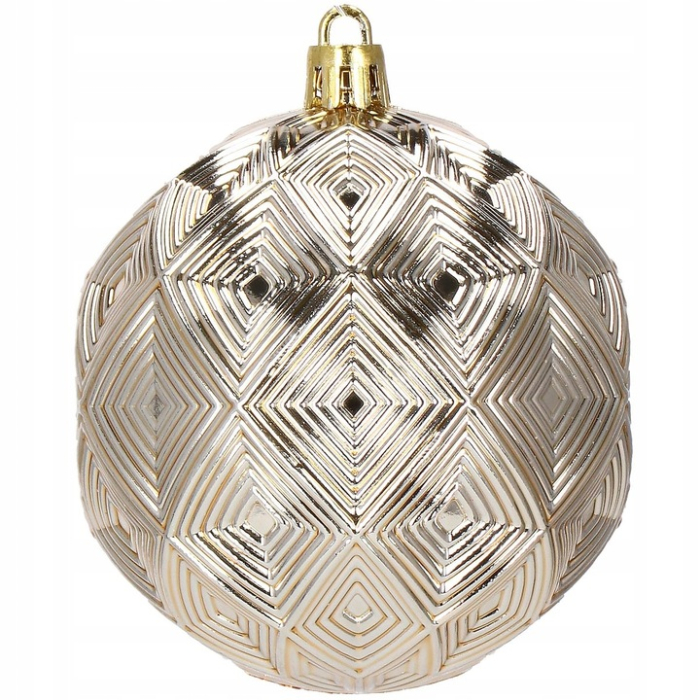 Set globuri de Craciun, 30 bucati, 6 modele, 8cm, auriu [7]