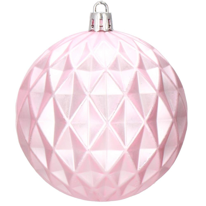 Set globuri de Craciun, 30 bucati, 6 modele, 8cm, roz [6]