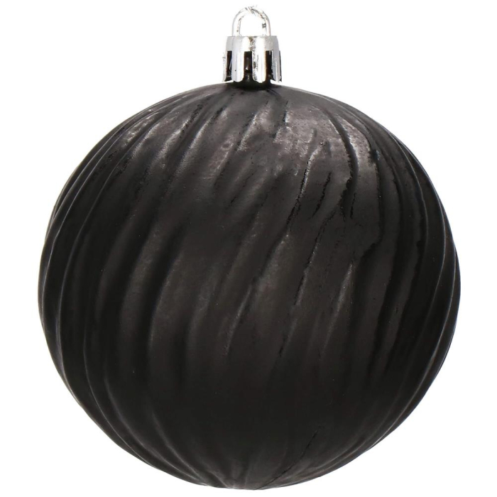 Set globuri de Craciun, 30 bucati, 8cm, 6 modele, negru [6]