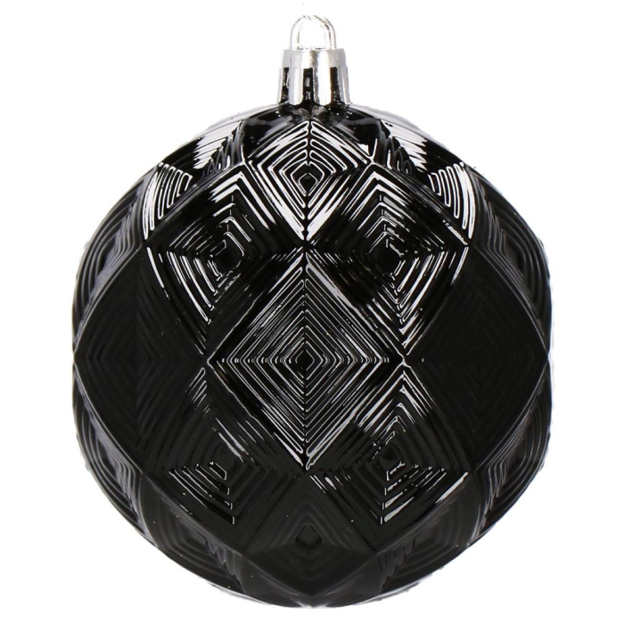 Set globuri de Craciun, 30 bucati, 8cm, 6 modele, negru [4]