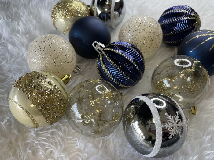 Set globuri de Craciun cu modele de sarbatori, 30 bucati, 6cm, multicolor [15]