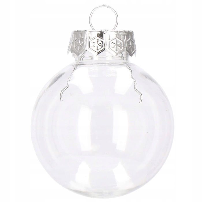 Set globuri de Craciun Inedit, 30 bucati, 6cm, transparente si albastru [2]