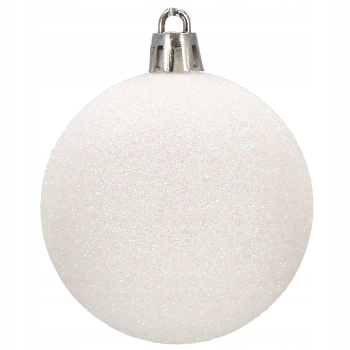 Set globuri si decoratiuni de Craciun, 100 piese, diverse dimensiuni cu stea, alb [9]