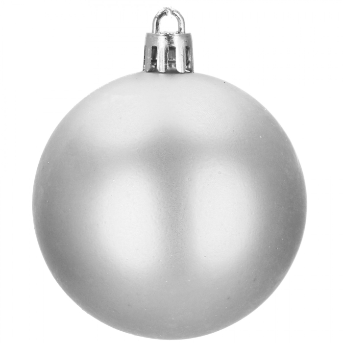 Set globuri si decoratiuni de Craciun, 100 piese, diverse dimensiuni cu stea, argintiu [7]