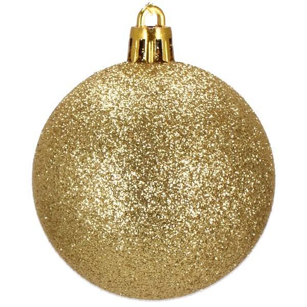 Set globuri si decoratiuni de Craciun, 100 piese, diverse dimensiuni cu stea, auriu [7]