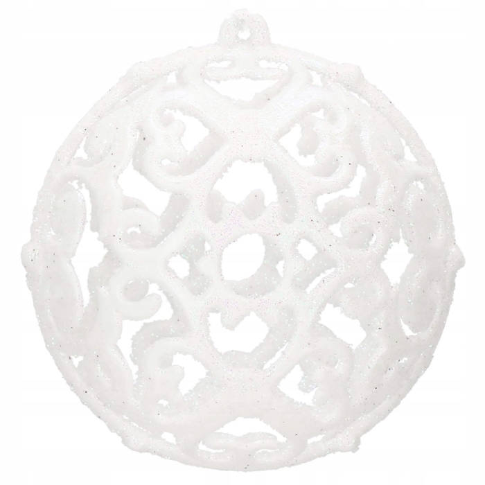 Set globuri si decoratiuni de Craciun, 101 piese, diverse dimensiuni, alb [5]