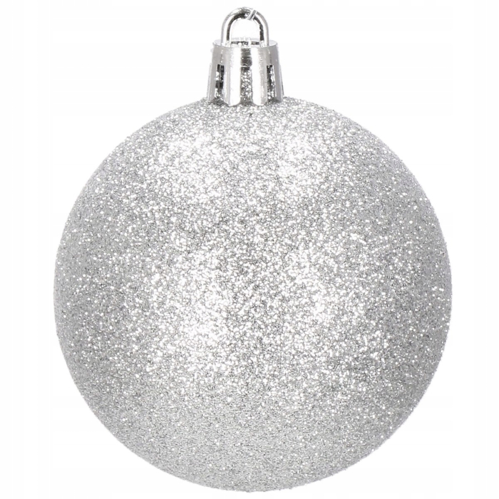 Set globuri si decoratiuni de Craciun, 102 piese, diverse dimensiuni, argintiu [7]