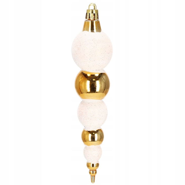 Set globuri si decoratiuni de Craciun, 155 piese, diverse dimensiuni, auriu [15]