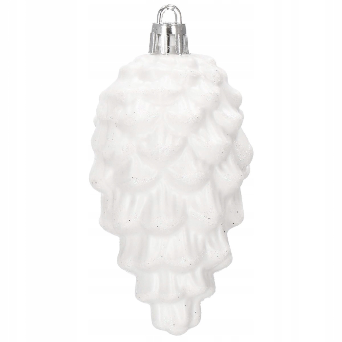 Set globuri si decoratiuni de Craciun, 72 piese, diverse dimensiuni, alb [7]