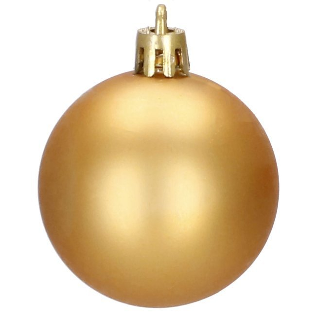 Set globuri si decoratiuni de Craciun, 72 piese, diverse dimensiuni, auriu [4]
