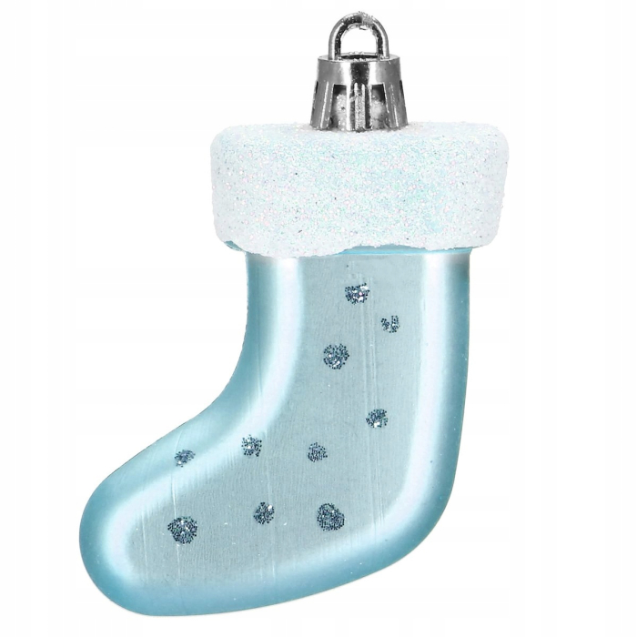 Set globuri si decoratiuni de Craciun, 77 piese, diverse dimensiuni, albastru [6]