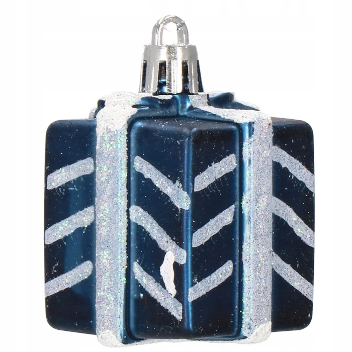 Set globuri si decoratiuni de Craciun, 77 piese, diverse dimensiuni, albastru inchis [13]