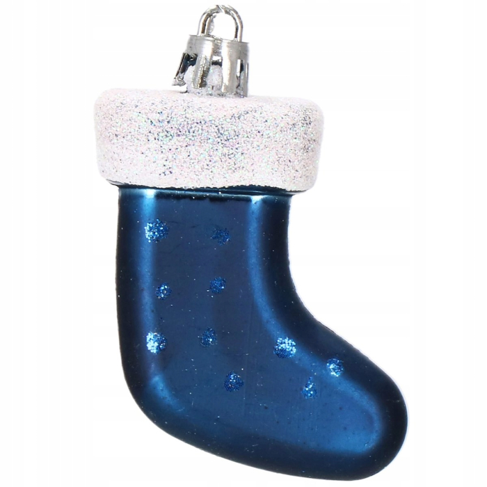 Set globuri si decoratiuni de Craciun, 77 piese, diverse dimensiuni, albastru inchis [8]