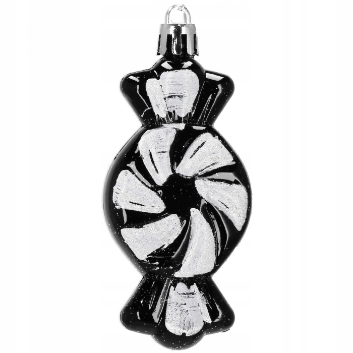 Set globuri si decoratiuni de Craciun, 77 piese, diverse dimensiuni, negru [6]