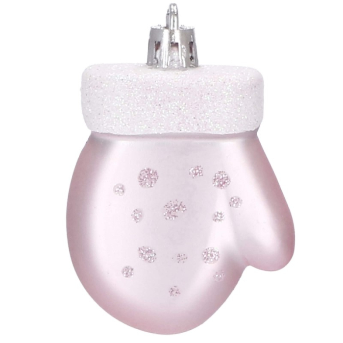 Set globuri si decoratiuni de Craciun, 77 piese, diverse dimensiuni, roz [7]