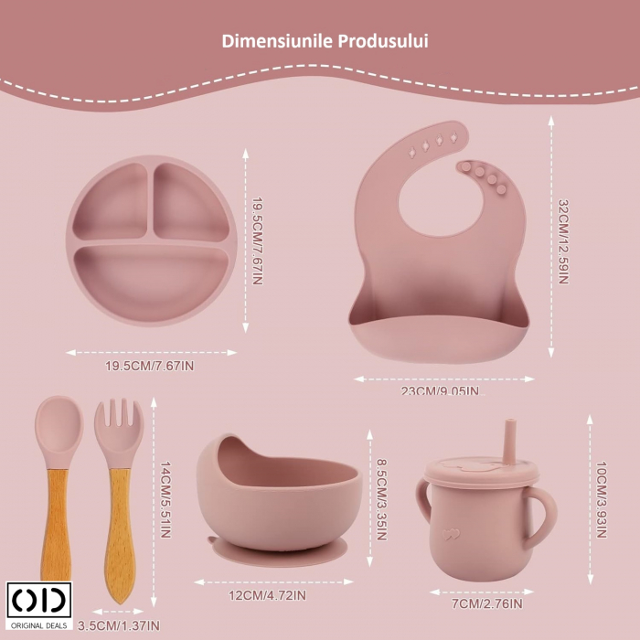 Set hranire bebelusi Diversificare Bebelusi Retete pentru Diversificare Bebelusi Alimente pentru Diversificare bebelusi tacamuri bebelusi furculite bebe silicon lingura bebe Furculita din silicon [7]