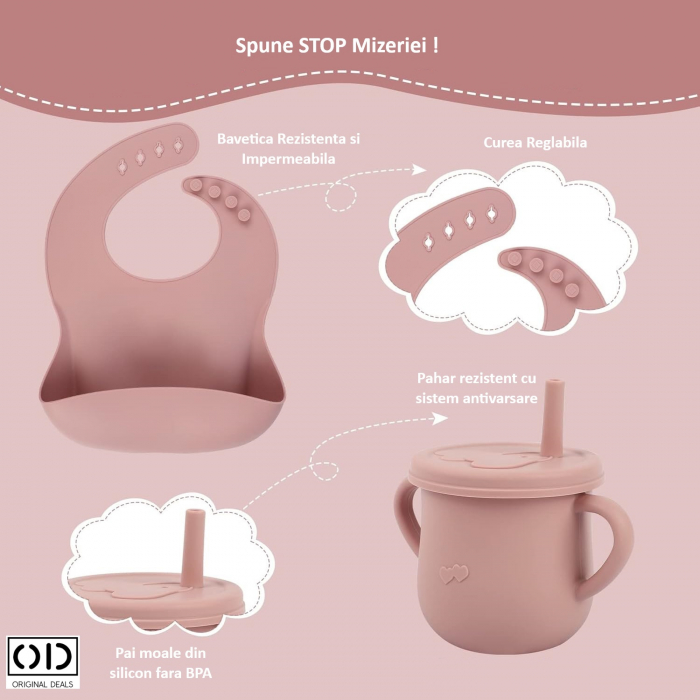 Set hranire bebelusi Diversificare Bebelusi Retete pentru Diversificare Bebelusi Alimente pentru Diversificare bebelusi tacamuri bebelusi furculite bebe silicon lingura bebe Furculita din silicon [6]