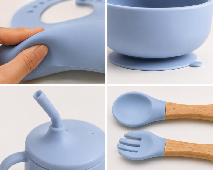 Set hranire bebelusi Diversificare Bebelusi Retete pentru Diversificare Bebelusi Alimente pentru Diversificare bebelusi tacamuri bebelusi furculite bebe silicon lingura bebe Furculita din silicon [20]