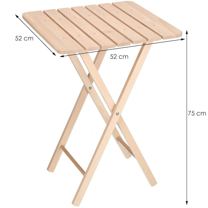Set masa patrata plianta, cu 2 scaune pliante, gradina sau balcon Solas [21]