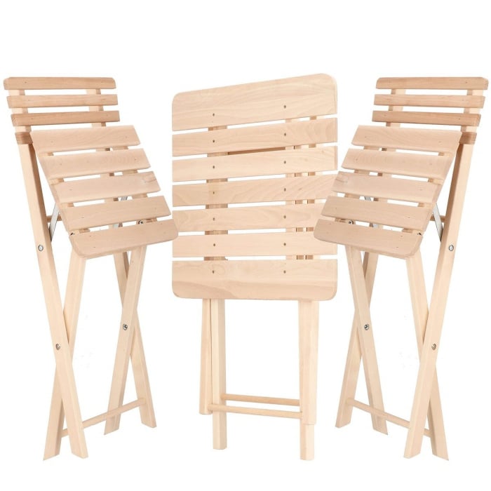 Set masa patrata plianta, cu 2 scaune pliante, gradina sau balcon Solas [9]