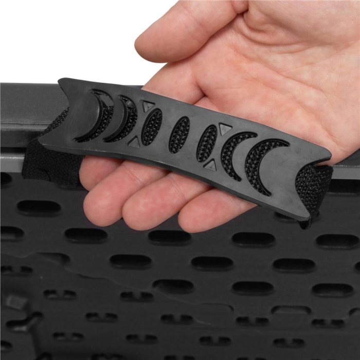 Set masa pliabila cu 2 banci, 180 cm, negru, HDPE si cadru metalic anticoroziv [8]