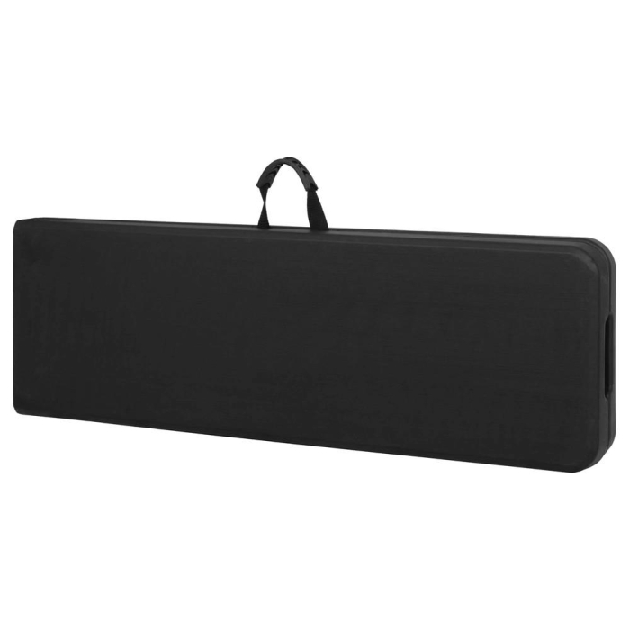 Set masa pliabila cu 2 banci, 180 cm, negru, HDPE si cadru metalic anticoroziv [19]