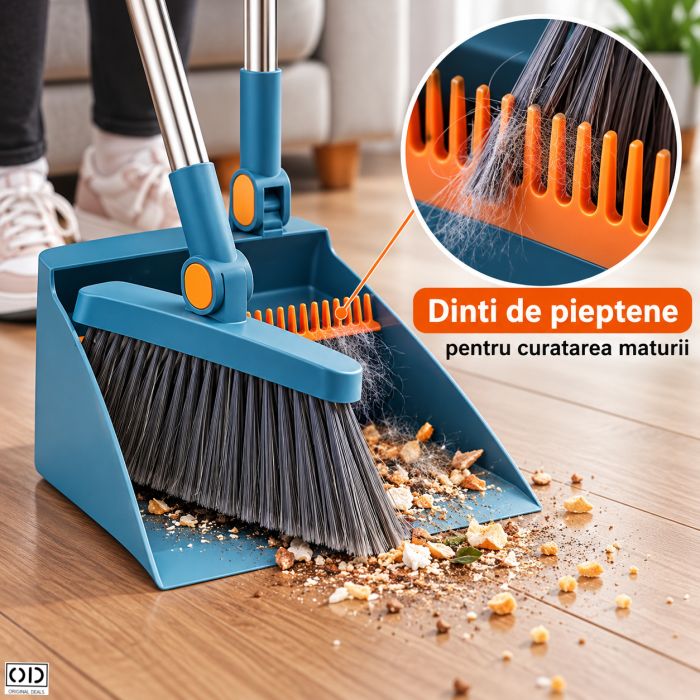 Set Matura si Faras cu Coada, Dinti Tip Pieptene, Pliabil, Albastru, ORIGINAL DEALS [3]