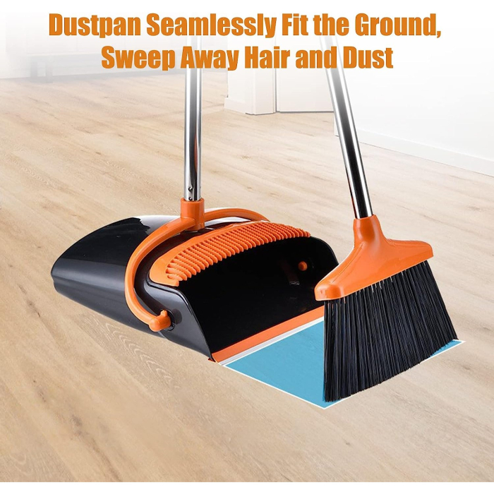 Set matura si faras cu coada, , Pentru uz casnic, Plastic/Otel, Portocaliu/Negru, Depozitare verticala, 26x25.5x83 cm [4]