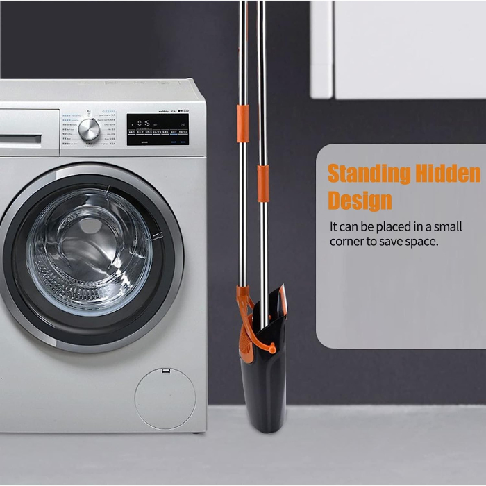 Set matura si faras cu coada, , Pentru uz casnic, Plastic/Otel, Portocaliu/Negru, Depozitare verticala, 26x25.5x83 cm [2]