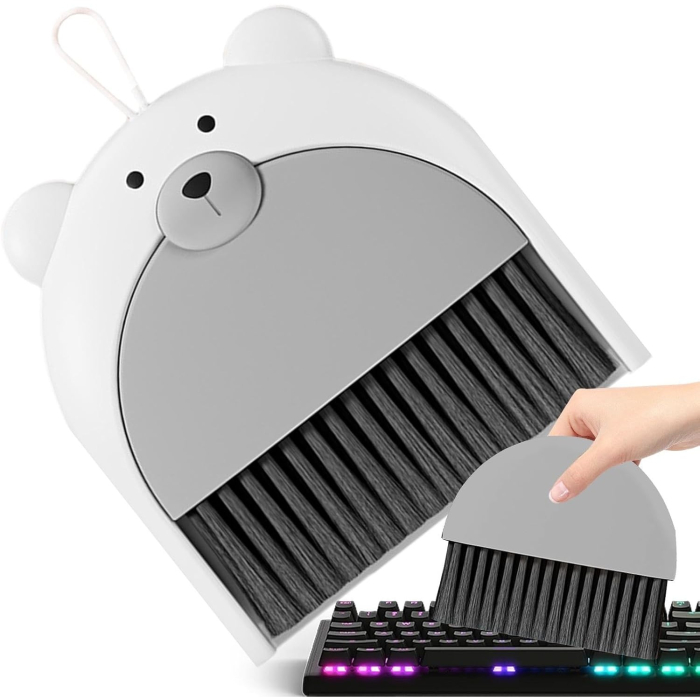 Set Matura si Faras, , Pentru Birou, din PP, Model Ursulet, 23.5 x 18 cm, Gri [4]