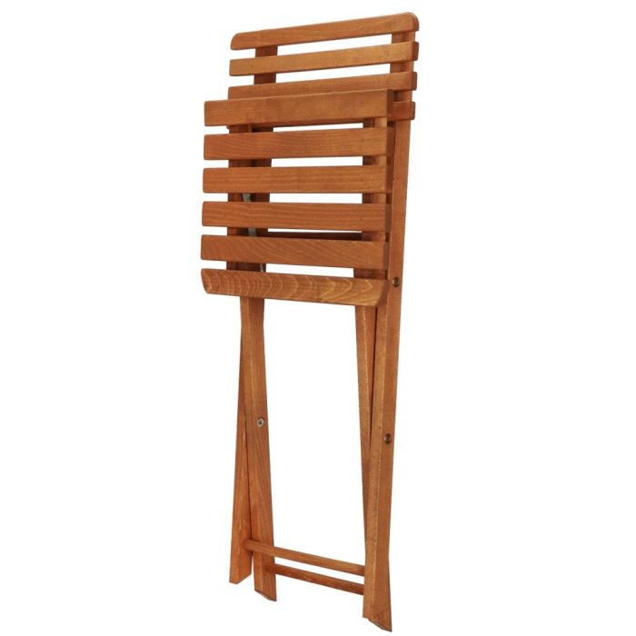 Set mobilier balcon sau terasa din lemn de fag, pliabil, masa 52x51x65 cm si 2 scaune, maro [20]