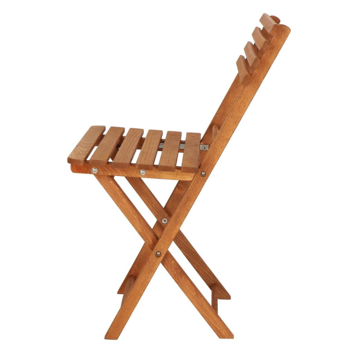 Set mobilier balcon sau terasa din lemn de fag, pliabil, masa 52x51x65 cm si 2 scaune, maro [12]