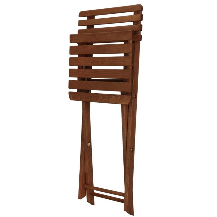 Set mobilier balcon sau terasa din lemn de fag, pliabil, masa 52x51x65 cm si 2 scaune, maro inchis [17]