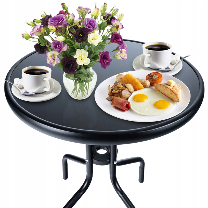 Set mobilier gradina Sersimo Oneiro, 2 scaune pliabile, 1 masa, negru [6]